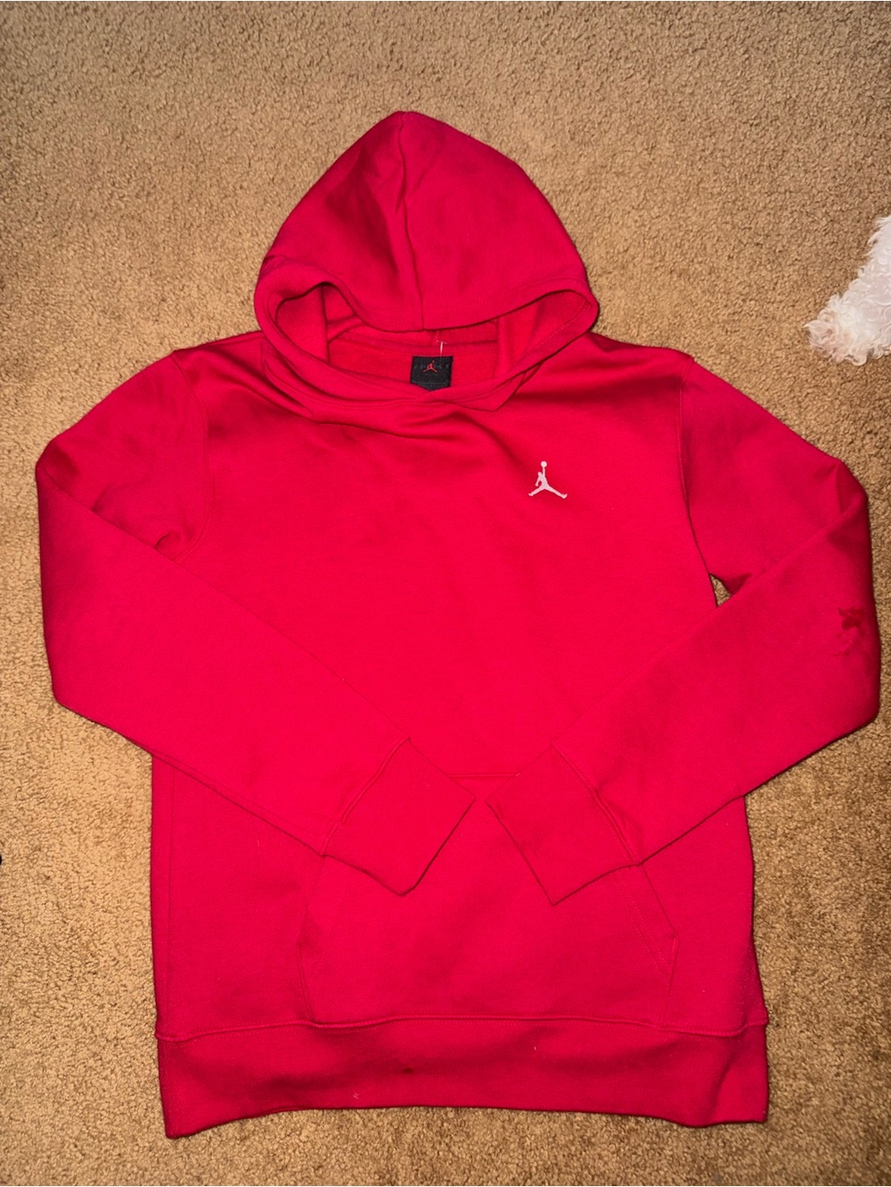 Jordan Bright Red Hooded Pullover Sweatshirt